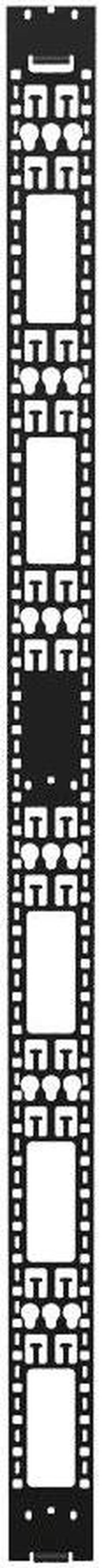 NavePoint 45U Vertical Cable Management Rail, Rack Mount, 0.82 x 4.6 x 81.2
