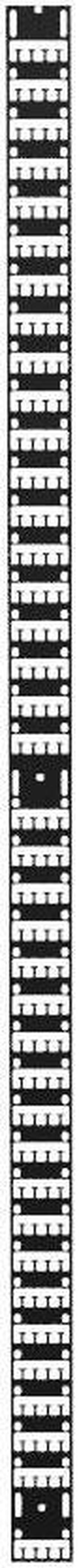 NavePoint 42U Vertical Cable Management Rail, Rack Mount, 0.5 x 3.2 x 76