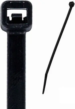 NavePoint 12 Inch Nylon UV Resistant Cable Wire Zip Tie 50 lbs - Black 400 Pack Lot Pcs Qty