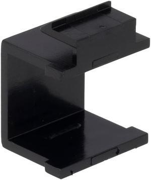 Heavy-Duty Blank Keystone Insert, Thermoplastic , Black, 15-Pack