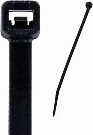NavePoint 10 Inch Nylon UV Resistant Cable Wire Zip Tie 50 lbs - Black 500 Pack Lot Pcs Qty