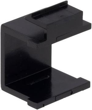 Heavy-Duty Blank Keystone Insert, Thermoplastic , Black, 25-Pack