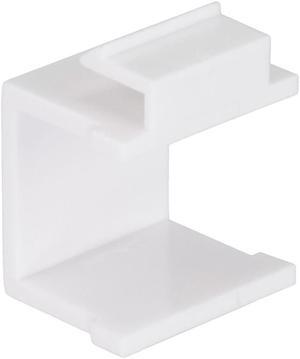 Heavy-Duty Blank Keystone Insert, Thermoplastic , White, 50-Pack