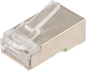 NavePoint CAT6A Ethernet RJ45 Plug, FTP, 100 pack, C6A-8P8C, CE Compliance