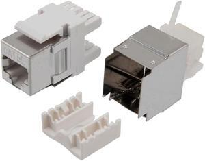 NavePoint 180 Degree CAT5E Keystone Jack, RJ45 female, 15 pack, FTP Shielded