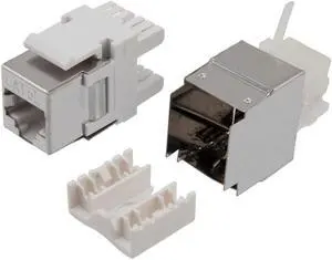 NavePoint 180 Degree CAT5E Keystone Jack, RJ45 female, 10 pack, FTP Shielded