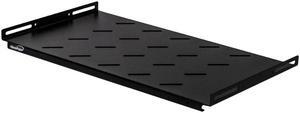 Navepoint 1U 19-Inch Fixed IT Network Cabinet Shelf For 450mm Depth Cabinet Enclosure Vented Black