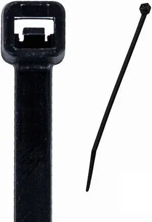 NavePoint 8 Inch Nylon UV Resistant Cable Wire Zip Tie 50 lbs - Black 200 Pack Lot Pcs Qty