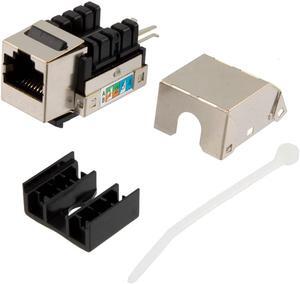 NavePoint 90 Degree CAT5E Keystone Jack, RJ45 female, 15 pack, FTP Shielded