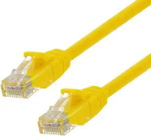 Ethernet Patch Cable CAT6, UTP, 24AWG, 2 Ft,  10 pack, Yellow