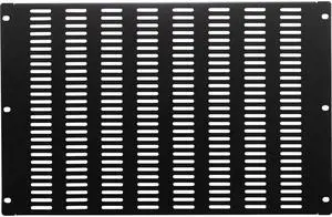 NavePoint 7U Blanking Panel, Slotted, Flanged, 19 inch Wide Network Server Rack or Server Cabinet, Filler Panel, Steel,  Hardware Included