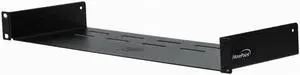 NavePoint Universal Rack Tray Vented Shelves 1U Black 6" (150mm deep) No Lip