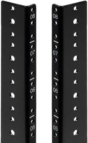 NavePoint 8U Vertical Rack Rail Pair DIY Kit with Hardware