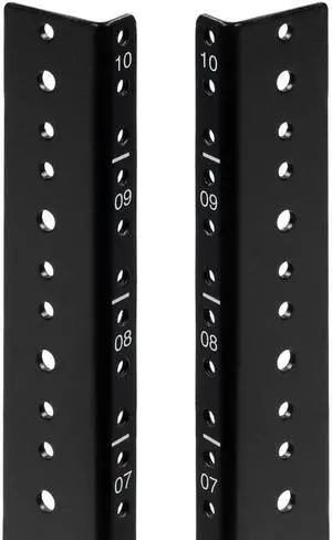 NavePoint 10U Vertical Rack Rail Pair DIY Kit with Hardware