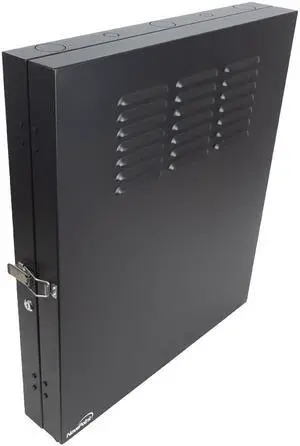 NavePoint 2U Low Profile Vertical Wall Mount Enclosure 36" Server Depth Patch Panel Cabinet Black
