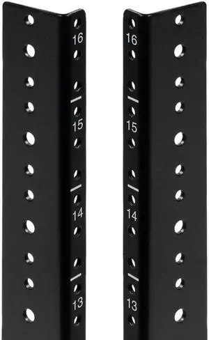 NavePoint 16U Vertical Rack Rail Pair DIY Kit with Hardware