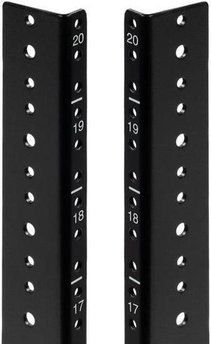 NavePoint 20U Vertical Rack Rail Pair DIY Kit with Hardware