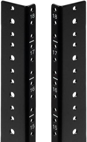 NavePoint 18U Vertical Rack Rail Pair DIY Kit with Hardware