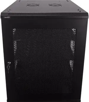Navepoint 15U Wallmount Networking Perforated Cabinet 600mm Depth with Shelves, Fans