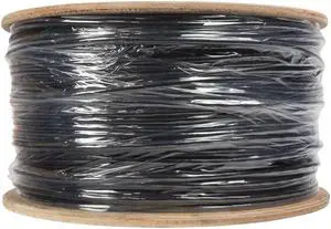 NavePoint CAT6 UTP Outdoor Gel Filled Direct Burial LDPE Ethernet Cable 1000 FT Black
