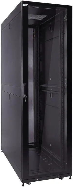 NavePoint 42U Server Rack Cabinet, Fan Compatible Top, Glass Door, 1200mm deep (Commercial Series)