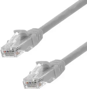 Ethernet Patch Cable CAT6A, UTP, 24AWG, 5 Ft,  10 pack, Gray