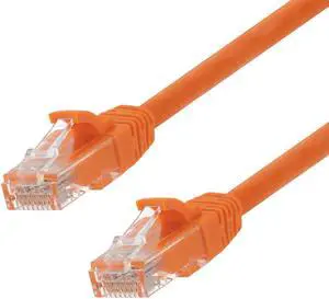 Ethernet Patch Cable CAT6A, UTP, 24AWG, 5 Ft,  10 pack, Orange