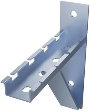 Electro Zinc Plated Wire Mesh Cable Tray bracket, Triangle, Wall Mount, 150mm , 2 Pack