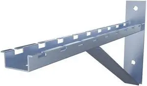Electro Zinc Plated Wire Mesh Cable Tray bracket, Triangle, Wall Mount, 400mm , 2 Pack