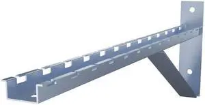 Electro Zinc Plated Wire Mesh Cable Tray bracket, Triangle, Wall Mount, 600mm , 2 Pack