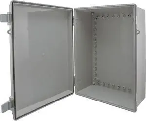 NavePoint 14x10x06 ABS Plastic Weatherproof Indoor/Outdoor IP66 NEMA 4 Enclosure, Gray (Enclosure Only)