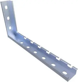 NavePoint 1 46/99" Electro Zinc Plated Wire Mesh Cable Tray L-Shaped Wall Bracket - 2 pack