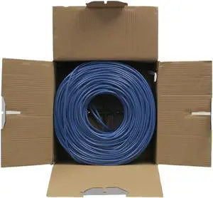 NavePoint CAT5e (CCA) UTP Ethernet Network Bulk Cable - 1000 Ft 10-pack Blue