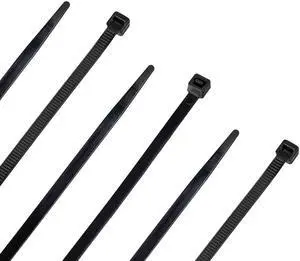 NavePoint 20 Inch Nylon Black Cable Ties 50 Lbs  100 Pack