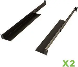 NavePoint Adjustable Rack Mount Server Shelf Shelves Rail Rails 1U 2-pack