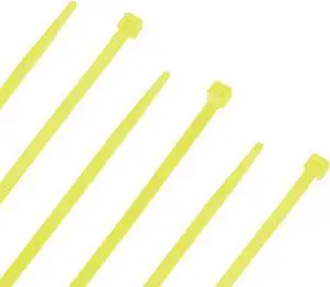 NavePoint 20 Inch Nylon Yellow Cable Ties 50 Lbs  100 Pack