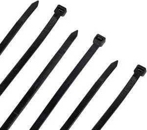 NavePoint 20 Inch Nylon Black Cable Ties 120 Lbs  100 Pack