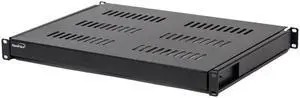Navepoint 1U 19-Inch Sliding IT Network Cabinet Shelf For 550mm Depth Cabinet Enclosure Black
