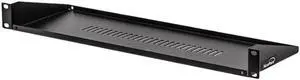 NavePoint Cantilever Server Shelf Vented Shelves Rack Mount 19" 1U Black 6" (150mm) deep