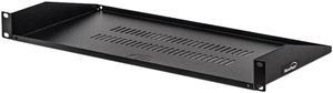 NavePoint Cantilever Server Shelf Vented Shelves Rack Mount 19" 1U Black 8" (210mm) deep