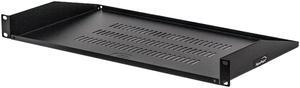 NavePoint Cantilever Server Shelf Vented Shelves Rack Mount 19" 1U Black 10" (250mm) deep