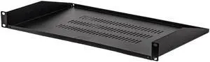 NavePoint Cantilever Server Shelf Vented Shelves Rack Mount 19" 1U Black 10.5" 270mm deep