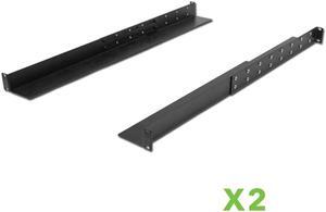 NavePoint Adjustable Rack Mount Server Shelf Rails 1U Full Depth 2-pack