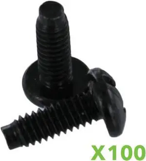 Navepoint 12-24 Pan Phillips Pilot Point Screws For Rack Mount Server Shelves Cabinets 3/8 Inch, Set Of 100