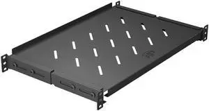 NavePoint 1U Vented  4-Post Shelf Adjustable from 11.8-14.25" Deep