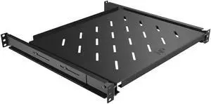 NavePoint 1U Vented  Sliding 4-Post Adjustable 16.98"- 19.7" Deep