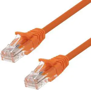 Ethernet Patch Cable CAT5E, UTP, 24AWG, 10 Ft,  10 pack, Orange