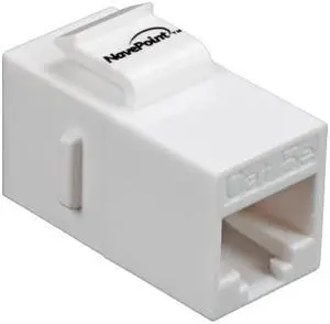 NavePoint CAT5e Keystone Coupler with PCB White