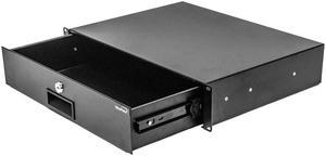 NavePoint Server Cabinet Case 19" Rack Mount DJ Locking Lockable Deep Drawer with Key 2U