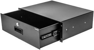 NavePoint Server Cabinet Case 19" Rack Mount DJ Locking Lockable Deep Drawer with Key 3U